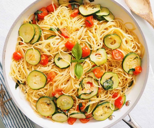 Tomato-Basil-Zucchini-Pasta